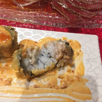 Japanese Village - The gross roll with some unidentified fish. Didn't taste like tuna , didn't taste or look like salmon either - Japanese Near Me - Edmonton, Alberta Japanese Village - The gross roll with some unidentified fish. Didn't taste like tuna , didn't taste or look like salmon either - Japanese Near Me - Edmonton, Alberta