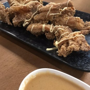 Menjiro Ramen - Chicken Karaage with sesame dipping sauce. I'd get it again. - Ramen Near Me - Edmonton, Alberta