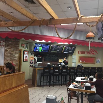 Crawfish Cafe - Bar area (8 bar stools, 3 TV's) - Seafood Near Me - Houston, Texas