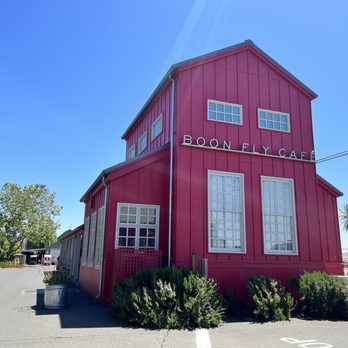 Boon Fly Cafe - Front of the building (hard to see from the road, look for the red building). - American Near Me - Napa, California