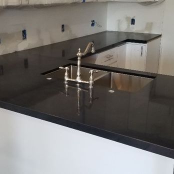 Leader Granite Tile - Black quartz kitchen coronado - Kitchen & Bath Near Me - Lakeside, California