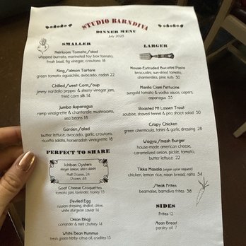 Barndiva - Menu August 2025 - New American Near Me - Healdsburg, California
