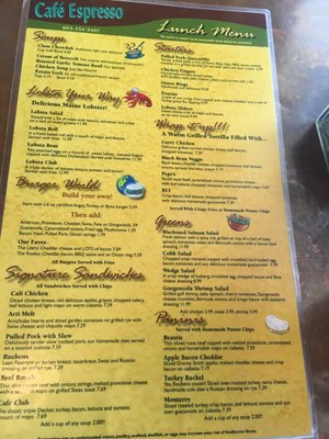 Menu photo 7 Cafe Espresso Portsmouth, NH