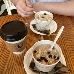 Urban Farmhouse - Irish Oatmeal w/ Seasonal Fruits Matcha Tea Latte