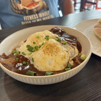 Jessica's - Promotion Loco Moco w/Adobo Fried Rice - Breakfast & Brunch Near Me - Aiea, Hawaii Jessica's - Promotion Loco Moco w/Adobo Fried Rice - Breakfast & Brunch Near Me - Aiea, Hawaii