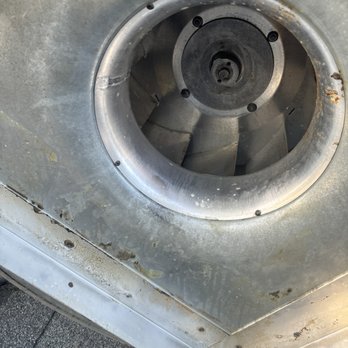 Black Magic Chimney Sweep & Enterprises - This is the inside of a fan after being cleaned. - Chimney Sweeps Near Me Black Magic Chimney Sweep & Enterprises - This is the inside of a fan after being cleaned. - Chimney Sweeps Near Me