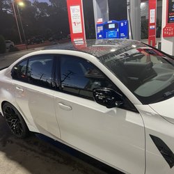Exxon - The car wash is pretty bad, took both of my minor cover off.