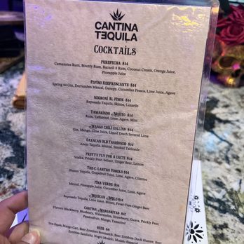 Cantina Tequila - Cocktail menu! - Mexican Near Me - Henderson, Nevada