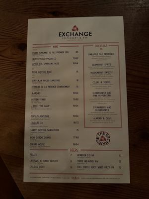 Menu photo 1 The Exchange Restaurant Los Angeles, CA Menu photo 1 The Exchange Restaurant Los Angeles, CA