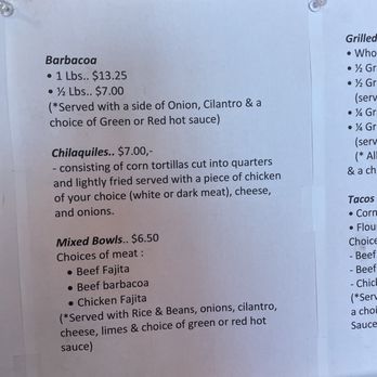 Bbq Hernandez - Menu - Mexican Near Me - Tyler, Texas