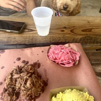 la Barbecue - Chopped brisket was so good and paired well with their pickled onions. Potato salad was just ok. - Barbeque Near Me - Austin, Texas la Barbecue - Chopped brisket was so good and paired well with their pickled onions. Potato salad was just ok. - Barbeque Near Me - Austin, Texas