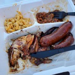 Clayton Street Barbecue & Catering - 2 Meat combo partially devoured, AHHHMAZING!!!