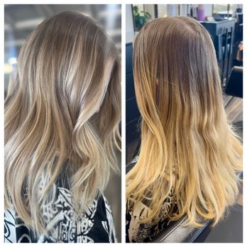 Kiki's Hair Boutique - Reverse Balayage. Added more of her natural color and removed unwanted tones. - Hair Stylists Near Me - Boulder, Colorado Kiki's Hair Boutique - Reverse Balayage. Added more of her natural color and removed unwanted tones. - Hair Stylists Near Me - Boulder, Colorado