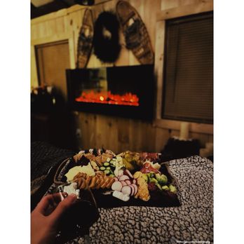 Adirondack Adventure Base - Birthday charcuterie (brought from home) and wine | #intenselypassionatephotography - Vacation Rentals Near Me - Paul Smiths, New York