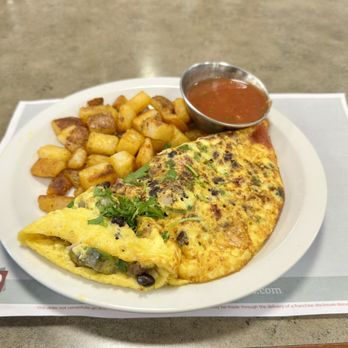 Turning Point - Power Trip Omelet. JUST eggs omelet with Beyond Breakfast Sausage, avocado, black beans, peppers, onions & Cilantro and breakfast potatoes. - Breakfast & Brunch Near Me - Manalapan, New Jersey Turning Point - Power Trip Omelet. JUST eggs omelet with Beyond Breakfast Sausage, avocado, black beans, peppers, onions & Cilantro and breakfast potatoes. - Breakfast & Brunch Near Me - Manalapan, New Jersey