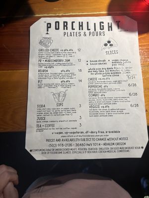 Menu photo 1 Porchlight Nehalem, OR Menu photo 1 Porchlight Nehalem, OR