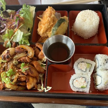 Sake Sushi - Much spicy chicken bento box - Korean Near Me - Lompoc, California Sake Sushi - Much spicy chicken bento box - Korean Near Me - Lompoc, California