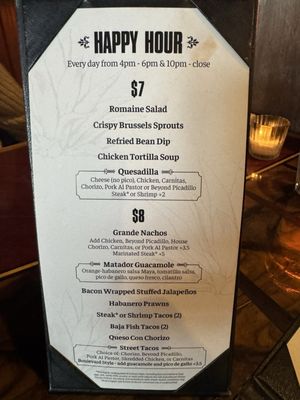 Menu photo 3 Matador Charleston Charleston, SC