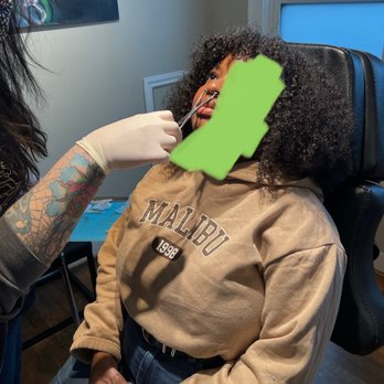 Pop's Tattoo - Me getting my nose pierced - Tattoo Near Me - Silver Spring, Maryland