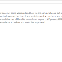 Apex Apartments - Just an e-mail telling my son he had no place to stay 2 days before school starts