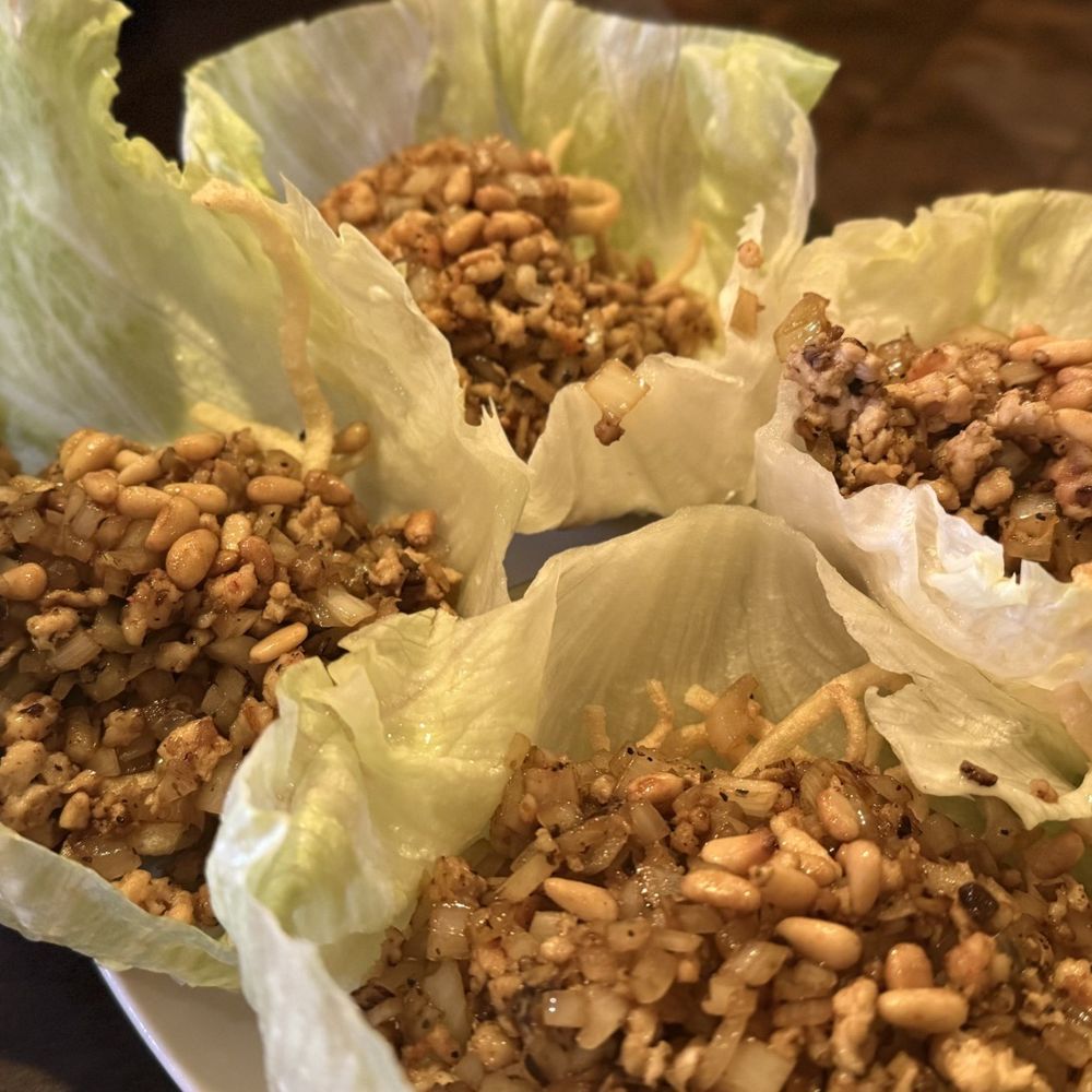 Goji Kitchen - C4.Pine Nut,Minced Prawn & Chicken Lettuce Cups - Asian Fusion Near Me - Santa Rosa, California