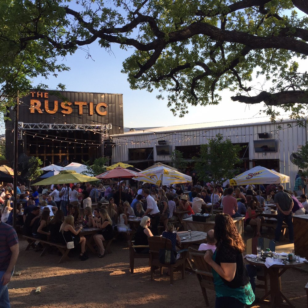The Rustic - Stage view...feel like you're in a backyard. - New American Near Me - Dallas, Texas The Rustic - Stage view...feel like you're in a backyard. - New American Near Me - Dallas, Texas