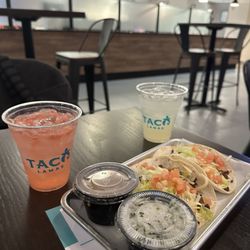 Taco Lamas - Gringo tacos with rice and beans. Margaritas