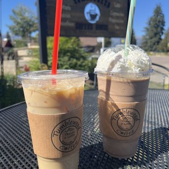 Tumbleweed Coffee House - Iced Windy White Mocha and Mocha Frappe - Coffee & Tea Near Me - Westcliffe, Colorado Tumbleweed Coffee House - Iced Windy White Mocha and Mocha Frappe - Coffee & Tea Near Me - Westcliffe, Colorado