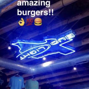 Blue Sky - This is on the ceiling. (yes they also serve alcohol here) - Burgers Near Me - Amarillo, Texas