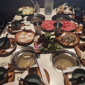 Soupleaf Hot Pot - Our table - Hot Pot Near Me - Austin, Texas