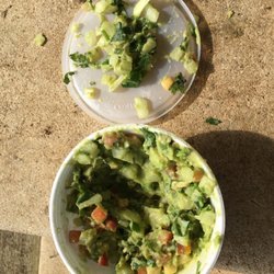 Rico's Tacos - Paid $10 for a mashed up bruised avocado, mixed 1 cup onions, 1/2 cup tomatoes, 1/2 cilantro. never again. rip off of epic proportions