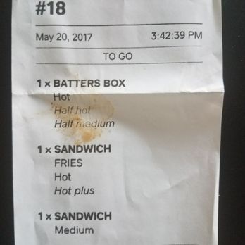 Howlin' Ray's - 5-20-17 Receipt - Southern Near Me - Los Angeles, California