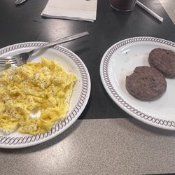 Waffle House - Scrambled chickens and pig pucks.