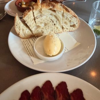 Lucia - in house made sourdough and homemade hand churned butter...yum - Italian Near Me - Dallas, Texas Lucia - in house made sourdough and homemade hand churned butter...yum - Italian Near Me - Dallas, Texas