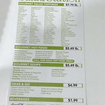 Salad Station - Menu - Salad Near Me - Gonzales, Louisiana Salad Station - Menu - Salad Near Me - Gonzales, Louisiana