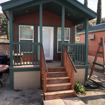 Los Angeles RV Resort - Cabin porch - RV Parks Near Me - Acton, California Los Angeles RV Resort - Cabin porch - RV Parks Near Me - Acton, California