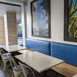 Paradise world Foods - Inside seating with paradise art