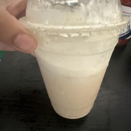 Supposedly Vanilla Bean Frappuccino but really has coffee in it Supposedly Vanilla Bean Frappuccino but really has coffee in it