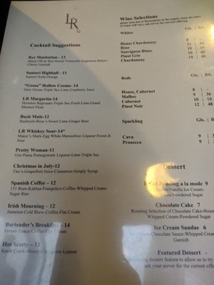 Menu photo 8 Leaky Roof Portland, OR