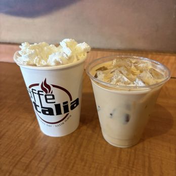 Caffe Italia - Hot Chocolate and Single Caramel Iced Latte - Coffee & Tea Near Me - San Diego, California