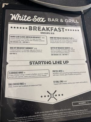 Menu photo 2 White Sox Grill Chicago, IL