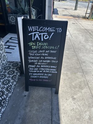 Menu photo 1 Tato San Francisco, CA