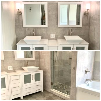 Oropeza's Home Improvement - Bathroom Remodelation
Tile work
Vanity lamps installation
Glass installation
Mirror and lamps installation
Toilet installation - Handyman Near Me Oropeza's Home Improvement - Bathroom Remodelation
Tile work
Vanity lamps installation
Glass installation
Mirror and lamps installation
Toilet installation - Handyman Near Me