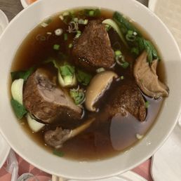 Roasted Duck with Egg Noodle Soup