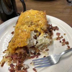 Baileys Courtside Cafe - Bacon and cheddar small order stuffed hashbrowns
