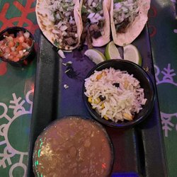 Tacos rice and bean