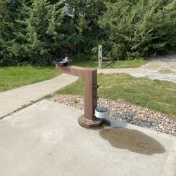 Aurora’s Bark Park - Doggy drinking fountain.