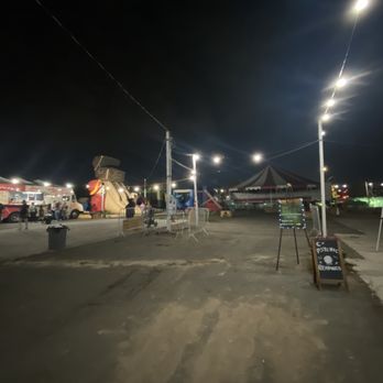 Dark Harvest - One truck vendor and 3 closed jump houses and an empty canopy. - Haunted Houses Near Me - Meridian , Idaho