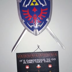 Small Wonders - The top shield/sword and bottom little shield/sword were purchased at Small Wonders