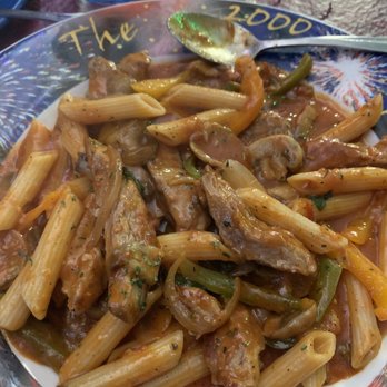 Prespa's Italian Restaurant - Chicken Scarpeariello except I replaced the chick with veal !! - Italian Near Me - Arlington, Texas
